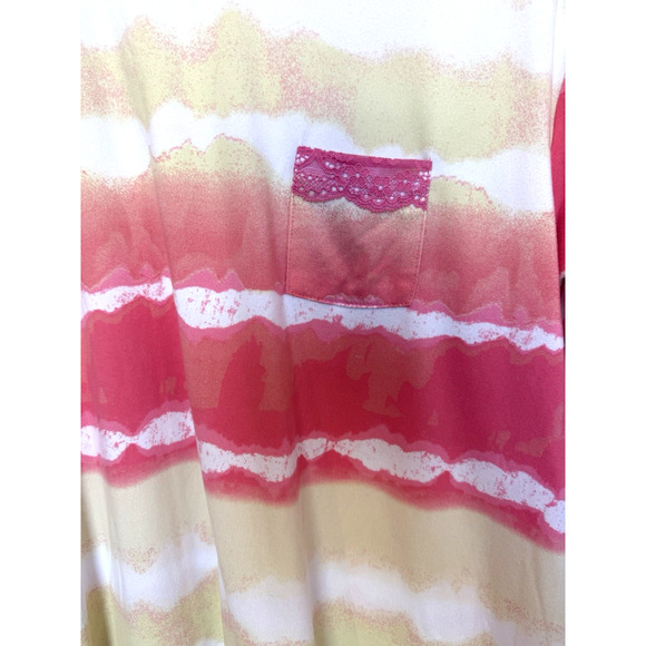 Betsey Johnson Womens Pajama Lounge Set Size M Tie Dye Lace Shirt Jogger Pants - Picture 3 of 10